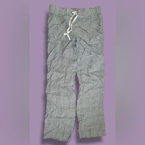 Athleta Striped Drawstring Linen Pants Pull On Elastic Waist Casual Women's 6